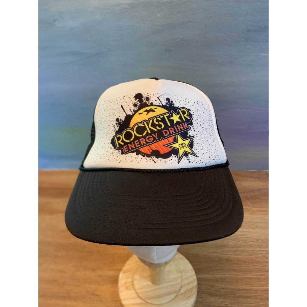 Vintage Rockstar Energy Drink Trucker Hat RARE